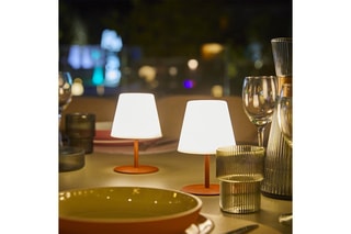 2 lámparas de sobremesa inalámbricas LED Twins Bohème - Terracota