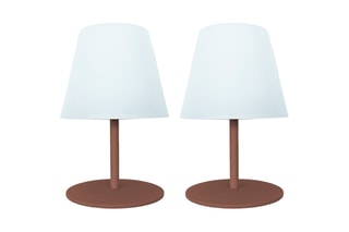 2 lámparas de sobremesa inalámbricas LED Twins Bohème - Terracota