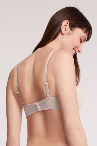 Sujetador con relleno Bret - Blanco y beige