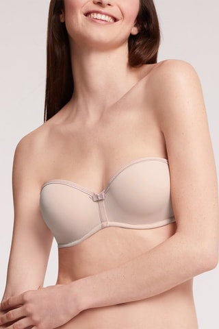 Sujetador con relleno Bret - Blanco y beige