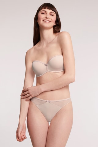 Sujetador con relleno Bret - Blanco y beige