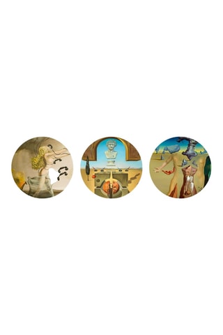 3 tableaux « Rhapsodie moderne », « Dématérialisation près du nez de Néron » et « Trilogie du désert : Oasis » Salvador Dalí - 3 x (30 x 30 cm)
