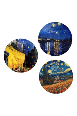 3 tableaux - 3 x (30 x 30 cm)