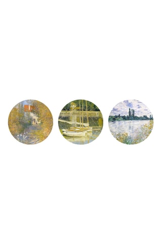 3 tableaux « Argenteuil » Claude Monet - 3 x (30 x 30 cm)