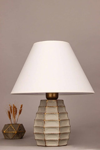 Lampe de table - Beige et doré - 40 W