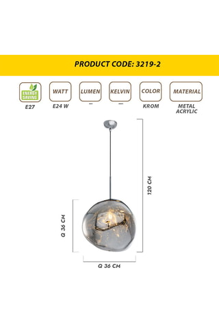 Suspension - Argenté - 24 W