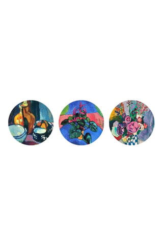 3 tableaux « Cyclamen Pourpre » Henri Matisse - 3 x (30 x 30 cm)