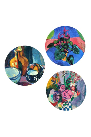 3 tableaux « Cyclamen Pourpre » Henri Matisse - 3 x (30 x 30 cm)