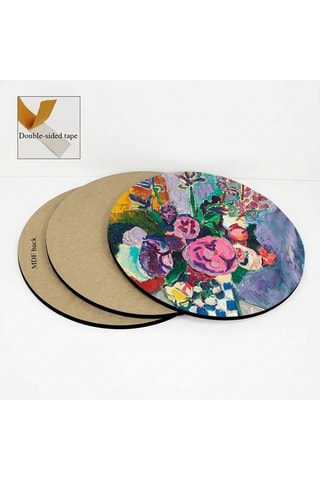 3 tableaux « Cyclamen Pourpre » Henri Matisse - 3 x (30 x 30 cm)