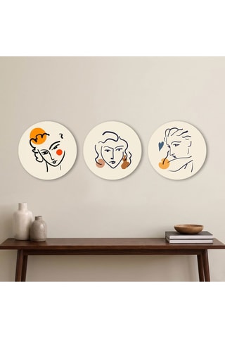 3 tableaux de « Nadia », « Femme » et « Confidence » Henri Matisse - 3 x (30 x 30 cm)