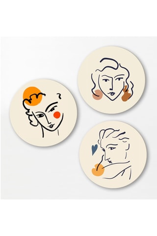3 tableaux de « Nadia », « Femme » et « Confidence » Henri Matisse - 3 x (30 x 30 cm)