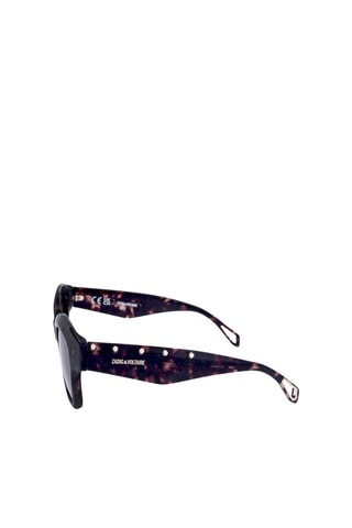 Lunettes de soleil femme - Catégorie 3 - Zadig & Voltaire - Noir, marron et argenté