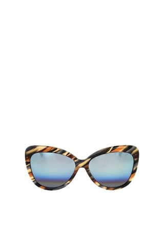 Lunettes de soleil femme - Verres effet miroir - Catégorie 3 - Matthew Williamson by Linda Farrow - Bleu, marron et vert