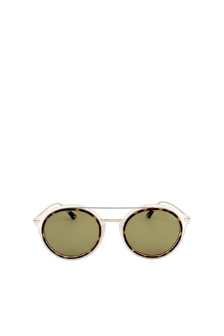 Lunettes de soleil homme - Catégorie 2 - Police - Blanc et marron