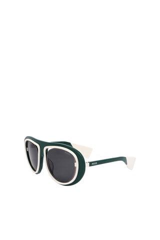 Lunettes de soleil femme - Catégorie 3 - Pucci - Blanc, noir et vert