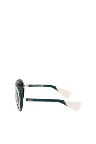 Lunettes de soleil femme - Catégorie 3 - Pucci - Blanc, noir et vert