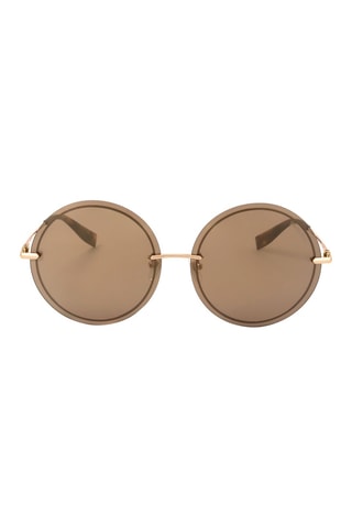 Lunettes de soleil femme - Catégorie 2 - Trussardi - Doré et marron