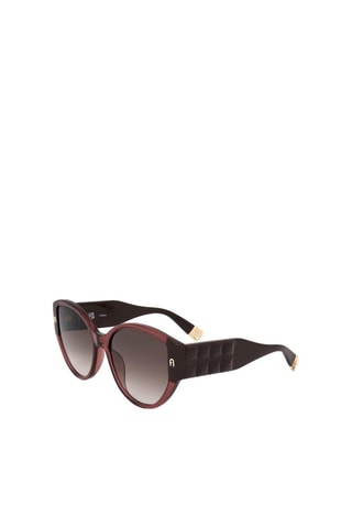 Lunettes de soleil femme - Catégorie 3 - Furla - Rouge et marron