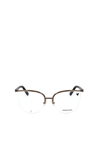 Lunettes de vue femme - Ferragamo - Noir et doré