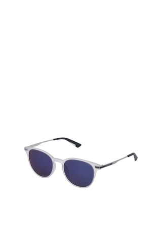 Lunettes de soleil polarisées homme - Verres effet miroir - Catégorie 3 - Police - Argenté