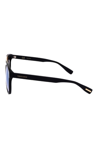 Lunettes de soleil femme - Verres effet miroir - Catégorie 3 - Trussardi - Doré et noir