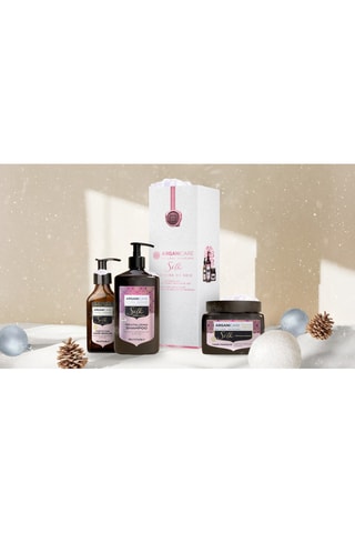 Estuche cabello liso y brillante - Proteína de seda - Cabello seco y dañado - 3 productos