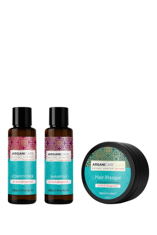 Estuche de viaje tratamiento capilar con argán - 3 productos