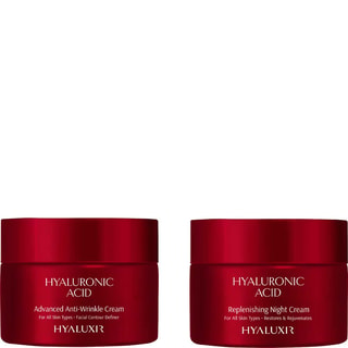 Crema antiarrugas y crema de noche regeneradora - Ácido hialurónico - Rostro - 2 x 50 ml