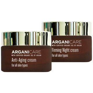 Cremas de día y de noche regeneradoras - Ácido hialurónico y argán - Piel madura - 2 x 50 ml