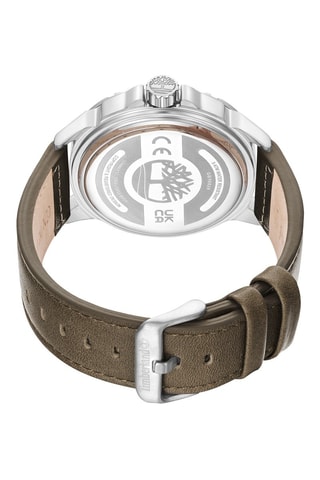 Montre à quartz en cuir - Marron et argenté