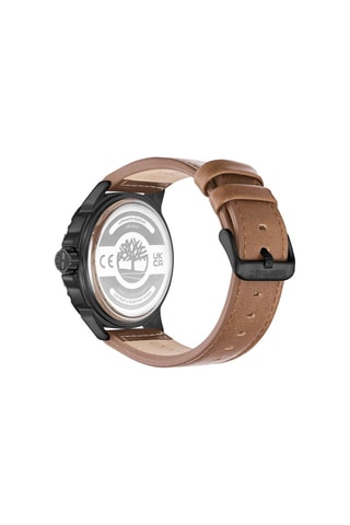 Montre à quartz en cuir - Marron et noir