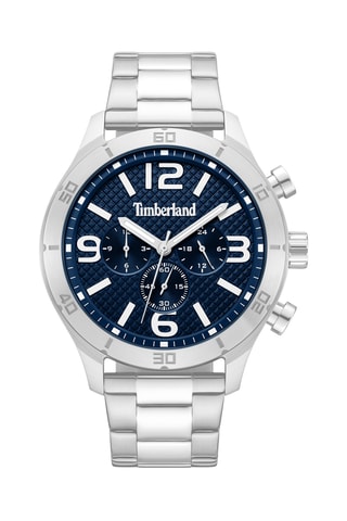 Montre à quartz en acier - Chronographe - Argenté