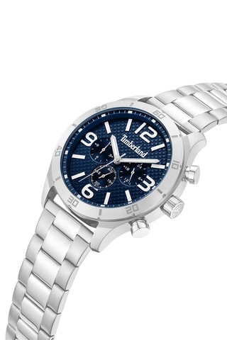 Montre à quartz en acier - Chronographe - Argenté