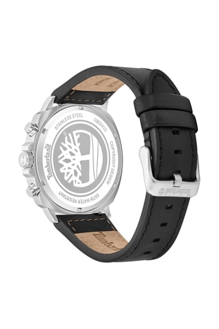 Montre à quartz en cuir - Noir et argenté