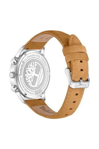 Montre à quartz en cuir - Marron et rgenté