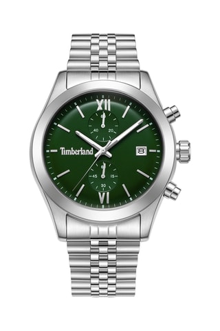 Montre à quartz en acier - Chronographe - Argenté