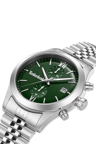 Montre à quartz en acier - Chronographe - Argenté