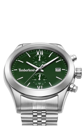 Montre à quartz en acier - Chronographe - Argenté