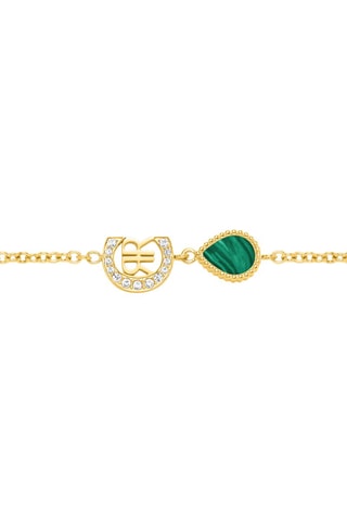 Pulsera Eletra - Chapado en oro amarillo y malaquita