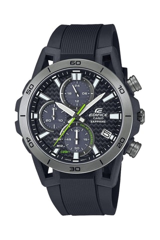 Reloj Edifice de cuarzo de resina - Cronógrafo - Negro y gris