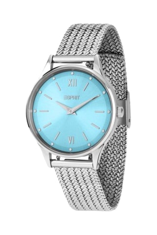 Reloj de cuarzo de acero - Plateado y azul