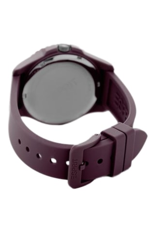 Montre à quartz en silicone - Violet et noir
