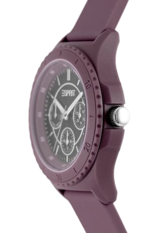 Montre à quartz en silicone - Violet et noir