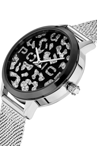 Reloj de cuarzo de acero - Plateado y negro