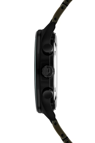 Reloj de cuarzo de acero - Negro