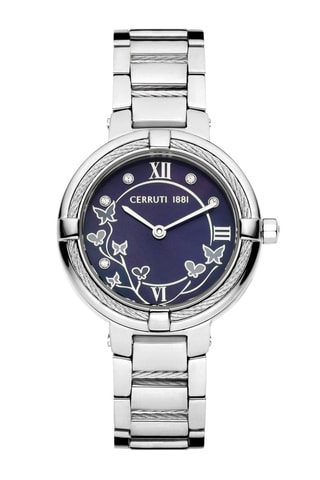 Reloj de cuarzo de acero Gardena - Plateado