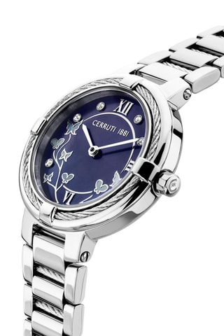 Reloj de cuarzo de acero Gardena - Plateado