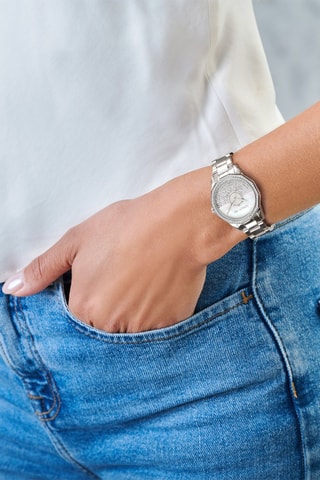 Reloj de cuarzo de acero Jesina - Plateado