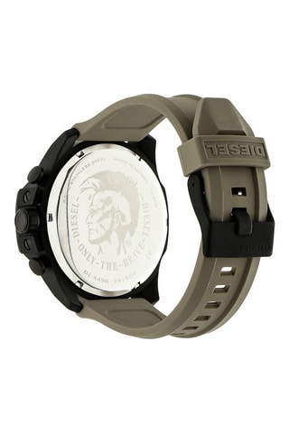 Reloj de cuarzo de silicona - Cronógrafo - Beige y negro