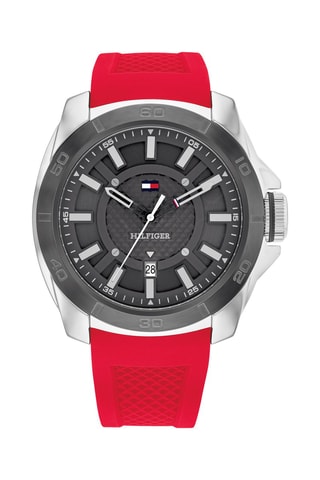 Reloj de cuarzo de silicona - Rojo y negro